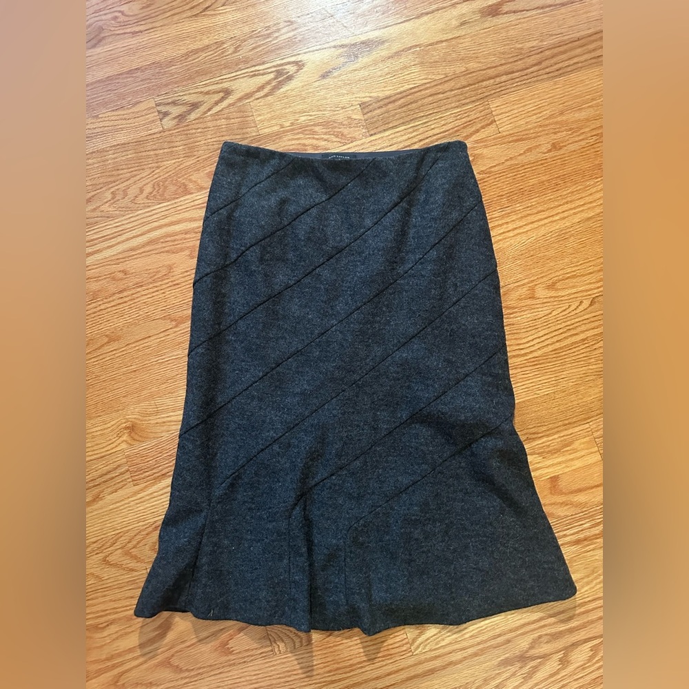 Gray midi skirt from Ann Taylor
